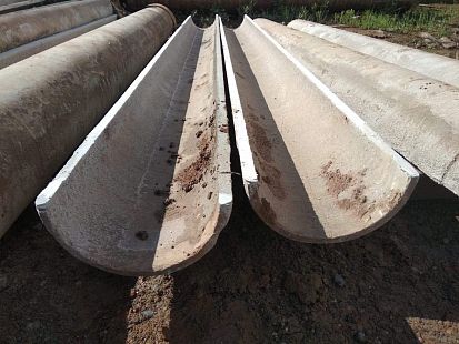 Лоток водоотводной из асбестоцементной безнапорной трубы D 400 мм L=5,00 м